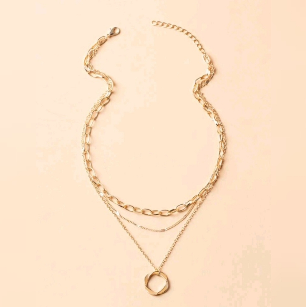Round Layered Necklace - Picture 3 of 5